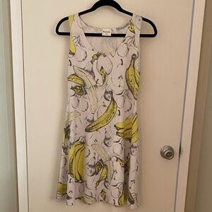 Vibrant Banana Print Dress